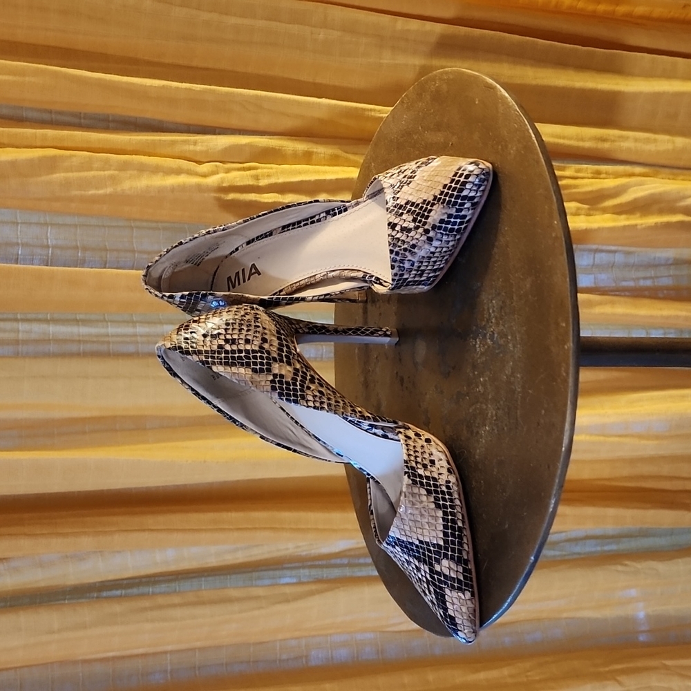 Snake print heels